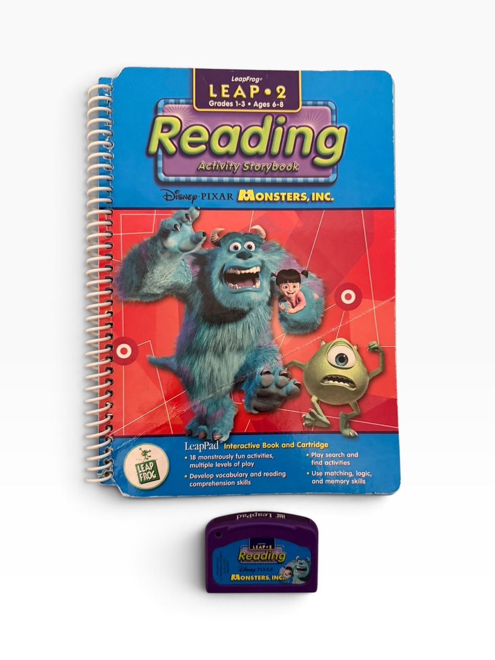 Disney Pixar's Monsters, Inc. Grades 1-3 LeapPad Book & Cartridge set